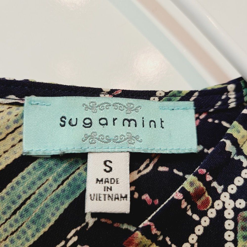 Sugarmint Open Back Romper Retro Pattern Size Small - Picture 6 of 8